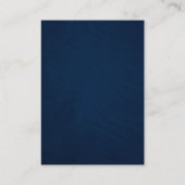 Carte D'accompagnement Dusty Blue Navy Champagne Mariage d'ivoire (Dos)