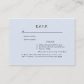 Carte D'accompagnement Dusty Blue Options Mariage RSVP Enclôture (Devant)
