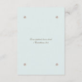 Carte D'accompagnement Dusty Blue Pearl Christian Wedding Details   (Dos)