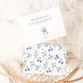 Carte D'accompagnement Dusty Blue Perles & Prosecco Personnalisé Baby Sho