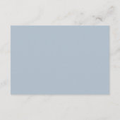 Carte D'accompagnement Dusty Blue | Réception de mariage avec filigrane d (Dos)