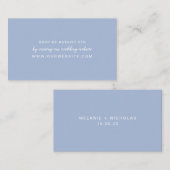 Carte D'accompagnement Dusty Blue réponse en ligne ou par email mariage R (Devant / Derrière)
