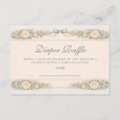 Carte D'accompagnement Dusty Blue Rose Arch Diapper Raffle (Devant)