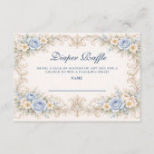 Carte D'accompagnement Dusty Blue Rose Baroque Diapper Raffle (Devant)