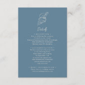 Carte D'accompagnement Dusty Blue Seashell Beach Destination Mariage (Devant)