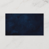 Carte D'accompagnement Dusty Blue Slate Navy Floral Wedding Réception (Dos)