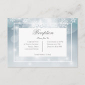 Carte D'accompagnement Dusty Blue Snowflake Sky Réception moderne (Devant)