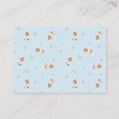 Carte D'accompagnement Dusty Blue Teddy Bear Baby shower Demande de réser (Dos)