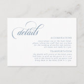 Carte D'accompagnement Dusty Blue Vintage Crest Détails (Devant)