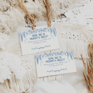 Carte D'accompagnement Dusty Blue Vintage Floral Nural Baby shower Jeu