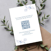 Carte D'accompagnement Dusty Blue Wedding Details QR Code Enclosure