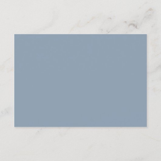 Carte D'accompagnement Dusty Blue Wedding Enclosure Card (Dos)