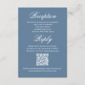 Carte D'accompagnement Dusty Blue Wedding Script RSVP Reception  (Devant)