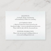 Carte D'accompagnement Dusty Eucalyptus Elégant Green Détails Mariage (Dos)