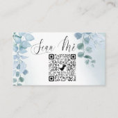 Carte D'accompagnement Dusty Eucalyptus Online RSVP QR Code Mariage (Devant)