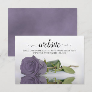 Carte D'accompagnement Dusty Lavender Purple Rose Élégant mariage site We