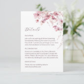 Carte D'accompagnement Dusty Pink Boho Wildflowers Details Enclosure Card (Debout devant)