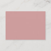 Carte D'accompagnement Dusty Pink Minimalist Script Mariage QR Code Rsvp (Dos)