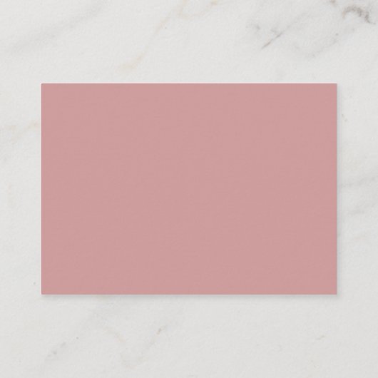 Carte D'accompagnement Dusty Pink Minimalist Script Mariage QR Code Rsvp (Dos)