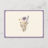 Carte D'accompagnement Dusty Purple Boho Fleur sauvage Détails Mariage (Dos)