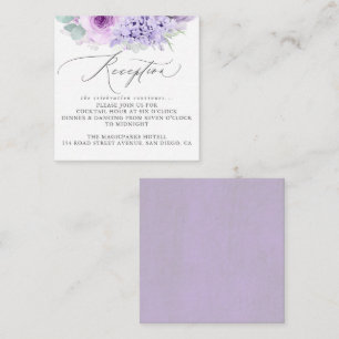 Carte D'accompagnement Dusty Purple Floral Mariage Réception