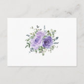Carte D'accompagnement Dusty Purple Rose Eucalyptus Détails du Mariage (Dos)