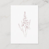 Carte D'accompagnement Dusty Rose Botanical Minimal Wedding Website QR  (Dos)
