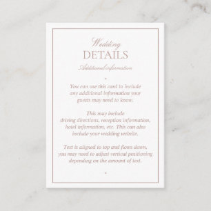 Carte D'accompagnement Dusty Rose Classic Script Monogram Détails du Mari