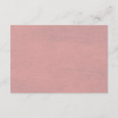 Carte D'accompagnement Dusty Rose Floral Mariage Réception (Dos)