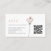Carte D'accompagnement Dusty Rose Gold Sage Green Mariage QR Code RSVP (Devant)
