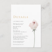 Carte D'accompagnement Dusty Rose Gold Sage Green Modern Mariage Détails (Devant)