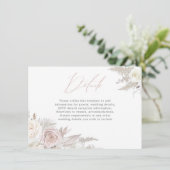 Carte D'accompagnement Dusty Rose & Ivory Elegant Wedding Détails (Debout devant)