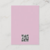 Carte D'accompagnement Dusty Rose Mauve QR code Mariage DÉTAILS (Dos)