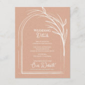Carte D'accompagnement Dusty Rose Minimalist Arch Botanical Wedding (Devant)