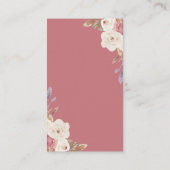 Carte D'accompagnement Dusty Rose rose Floral Citrouille de couches Raffl (Dos)