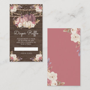 Carte D'accompagnement Dusty Rose rose Floral Citrouille de couches Raffl