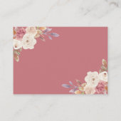 Carte D'accompagnement Dusty Rose rose Floral Citrouille écran douche (Dos)
