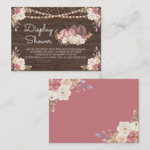 Carte D'accompagnement Dusty Rose rose Floral Citrouille écran douche