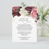 Carte D'accompagnement Dusty rose rousse bordeaux bordeaux tourbillon fle (Debout devant)