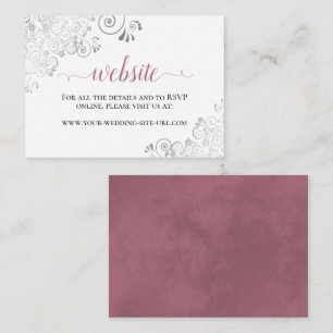 Carte D'accompagnement Dusty Rose sur le site du Mariage White Silver Lac