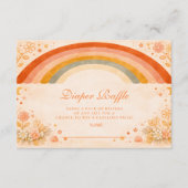 Carte D'accompagnement Earthy Boho Rainbow Diapper Raffle (Devant)