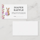Carte D'accompagnement Easter Baby Shower | Diaper Raffle (Devant / Derrière)