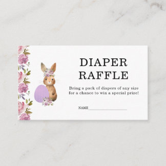 Carte D'accompagnement Easter Baby Shower | Diaper Raffle