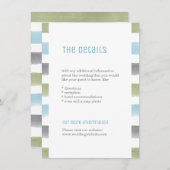 Carte D'accompagnement Eau rustique rayures de plage détails de mariage (Devant / Derrière)