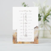 Carte D'accompagnement Échéancier Du Mariage Automne Mountain Ordre Des É (Debout devant)