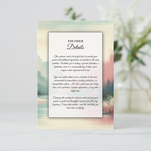 Carte D'accompagnement Echos doux des montagnes (Debout devant)