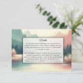 Carte D'accompagnement Echos doux des montagnes (Debout devant)