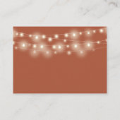 Carte D'accompagnement Éclairage à cordes de bien Terracotta Mariage (Dos)