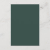 Carte D'accompagnement Éclairage à cordes Réception de mariage vert (Dos)