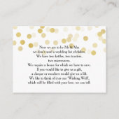 Carte D'accompagnement Éclairage de la Parties scintillant de puits d'or (Dos)